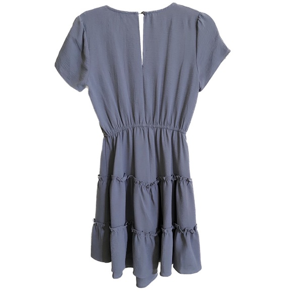 * SALE * City Studio Women’s Periwinkle Mid-Length Ruffled Summer Dress Size Sm - Picture 2 of 2